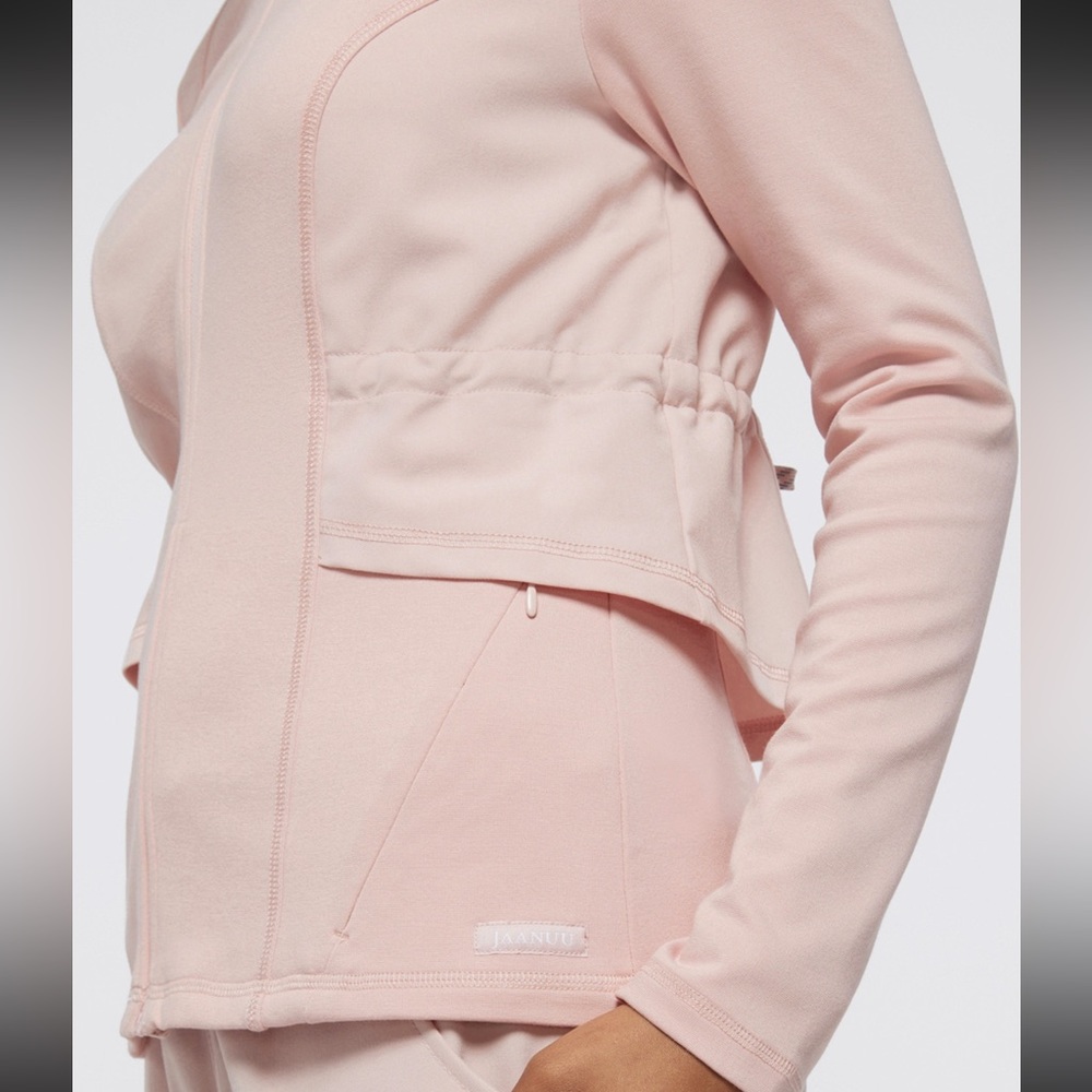 Women’s Jaanuu Pink Blush Peplum Cinched Jacket Size XL